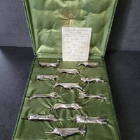 Coffret de 12 porte-couteaux animaux – Christofle Gallia (modèle Sandoz)