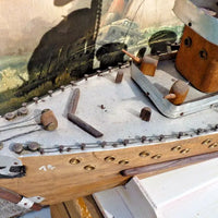 MAQUETTE DE BATEAU CUIRASSÉ 1914-1918