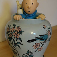 Rare set complet Potiche Tintin Lotus Bleu moulinsart 2011