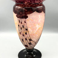 VASE PATE DE VERRE ART DECO "COLLIERS" SCHNEIDER LE VERRE FRANCAIS 1930