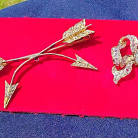 Ancienne broche pendentif en or et diamants
