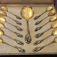 Superbe Service à Glace en argent massif