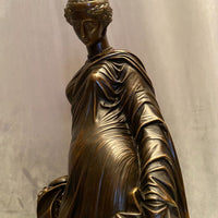 Superbe  sculpture XIXe Sapho debout  Bronze patiné daté 1848