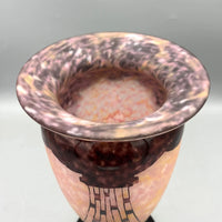 VASE PATE DE VERRE ART DECO "COLLIERS" SCHNEIDER LE VERRE FRANCAIS 1930