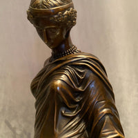 Superbe  sculpture XIXe Sapho debout  Bronze patiné daté 1848