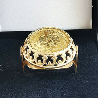 BAGUE EN OR PIÈCE OR 2 PESOS 1945