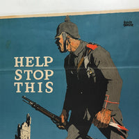 Affiche original propagande américaine Adolph Treidler Allemagne 1915