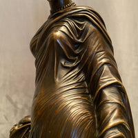 Superbe  sculpture XIXe Sapho debout  Bronze patiné daté 1848