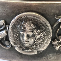 Bracelet argent massif décor chimère dragon