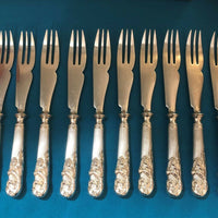 Ensemble de 12 fourchettes à melon CHRISTOFLE