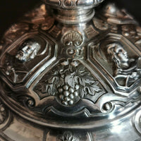 Ancien calice en argent massif et vermeil