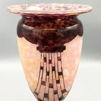VASE PATE DE VERRE ART DECO "COLLIERS" SCHNEIDER LE VERRE FRANCAIS 1930