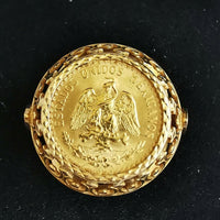 BAGUE EN OR PIÈCE OR 2 PESOS 1945