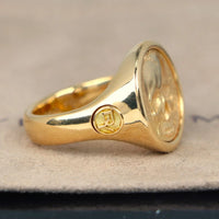Bague chevalière en or jaune 18 carats