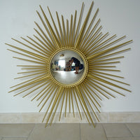 Ancien Miroir Soleil signé Chaty-Vallauris