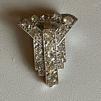 Broche clip Art Déco en diamants – 2,40 ct
