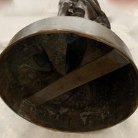 Sculpture en bronze à patine brune
