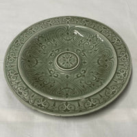 ASSIETTE CÉRAMIQUE ÉMAILLÉE VERT CÉLADON