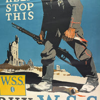 Affiche original propagande américaine Adolph Treidler Allemagne 1915