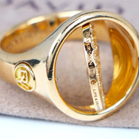 Bague chevalière en or jaune 18 carats