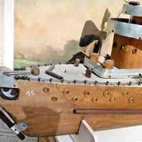 MAQUETTE DE BATEAU CUIRASSÉ 1914-1918