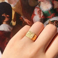 Bague chevalière en or 18 carats