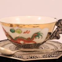 Service à thé argent porcelaine argent 1900