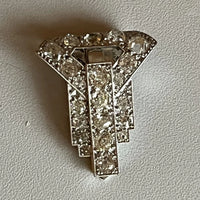 Broche clip Art Déco en diamants – 2,40 ct