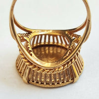 BAGUE CHEVALIÈRE OR 18 K PIECE 10 FRANCS OR NAPOLÉON III 1866