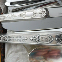 SUPERBE ENSEMBLE EMPIRE ARGENT MASSIF 89 PIECES MINERVE