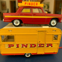 Ancien voiture  Dinky toys France 404 Peugeot et caravane Pinder