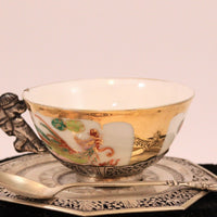 Service à thé argent porcelaine argent 1900