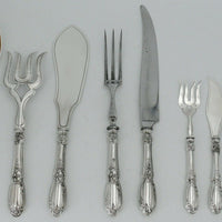 Coffret de 10 pièces de service argent massif Minerve