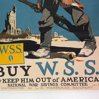 Affiche original propagande américaine Adolph Treidler Allemagne 1915