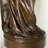 Sculpture en bronze à patine brune