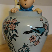 Rare set complet Potiche Tintin Lotus Bleu moulinsart 2011