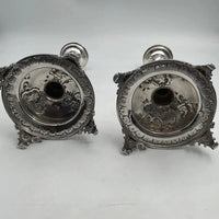 Paire de bougeoirs en argent Allemand