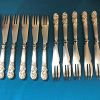 Ensemble de 12 fourchettes à melon CHRISTOFLE