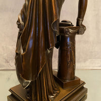 Superbe  sculpture XIXe Sapho debout  Bronze patiné daté 1848