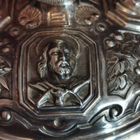Ancien calice en argent massif et vermeil