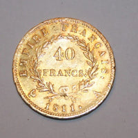 Pièce de monnaie 40 francs Napoléon